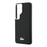 Lacoste для Galaxy S26 Ultra чехол PU Grained Metal Foil logo & Cam Hard Black/Silver (MagSafe)