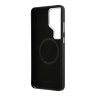 Lacoste для Galaxy S26 Ultra чехол PU Grained Metal Foil logo & Cam Hard Black/Silver (MagSafe)