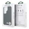 Lacoste для Galaxy S26 Ultra чехол PU Grained Metal Foil logo & Cam Hard Black/Silver (MagSafe)