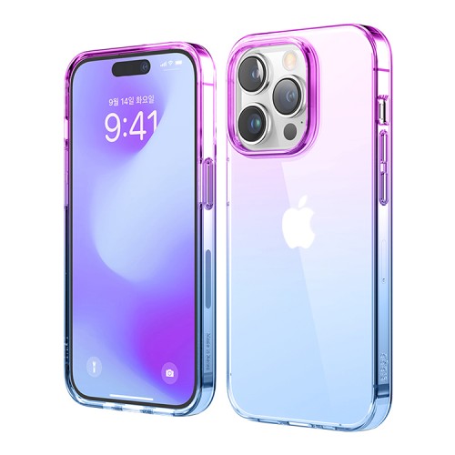 Чехол Elago AURORA Gradient для iPhone 14 Pro Max, фиолетовый/голубой