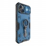 Противоударный чехол Nillkin CamShield Armor Pro Magnetic для iPhone 14 Plus, синий (magsafe)