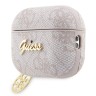 Чехол Guess PU leather 4G with metal logo and Heart charm для Airpods Pro 2, розовый