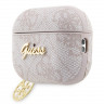 Чехол Guess PU leather 4G with metal logo and Heart charm для Airpods Pro 2 (2022), розовый