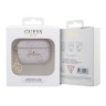 Чехол Guess PU leather 4G with metal logo and Heart charm для Airpods Pro 2, розовый