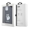 Чехол Lagerfeld Crossbody cardslot PU Saffiano Monogram NFT Choupette Hard для iPhone 13 Pro Max, черный