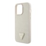 Guess для iPhone 15 Pro Max чехол PU Croco Triangle metal logo Hard Gold
