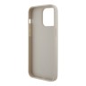 Guess для iPhone 15 Pro Max чехол PU Croco Triangle metal logo Hard Gold