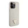 Guess для iPhone 15 Pro Max чехол PU Croco Triangle metal logo Hard Gold