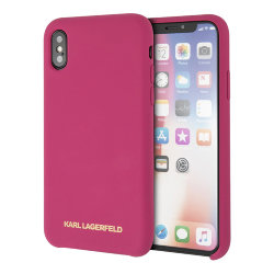 Чехол Karl Lagerfeld Silicone для iPhone X/XS, розовый