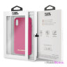 Чехол Karl Lagerfeld Silicone для iPhone X/XS, розовый