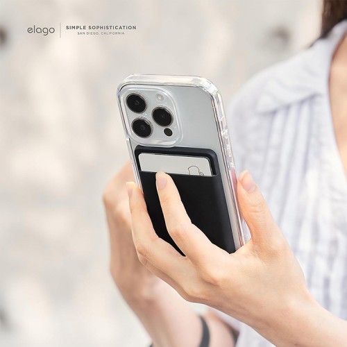 Elago магнитный бумажник MagSafe Silicone Card Pocket Black