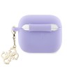 Guess для Airpods 3 чехол Liquid silicone with 4G Diamond charm Purple