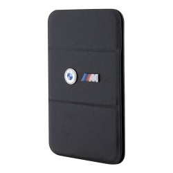 BMW магнитный бумажник-подставка Wallet MagSafe Cardslot Stand M-Collection PU with metal logo Black