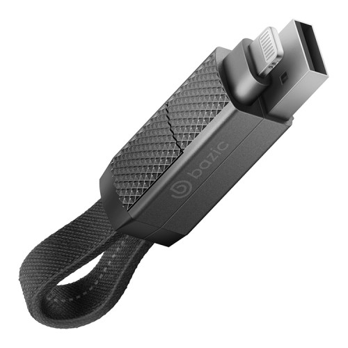 EnergEA Кабель Bazic AluCable 4-in-1 (In USB-A/C, Out USB-C/Lightning) 60W Black 15cm