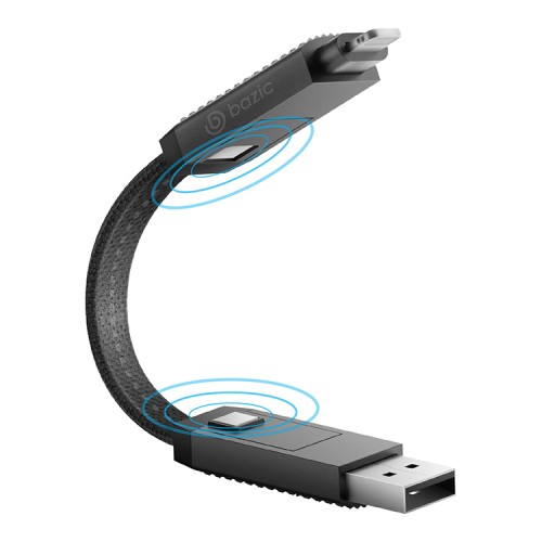 EnergEA Кабель Bazic AluCable 4-in-1 (In USB-A/C, Out USB-C/Lightning) 60W Black 15cm