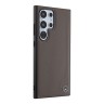 Mercedes для Galaxy S24 Ultra чехол Leather Textured Wood Imitation Hard Brown (MagSafe)