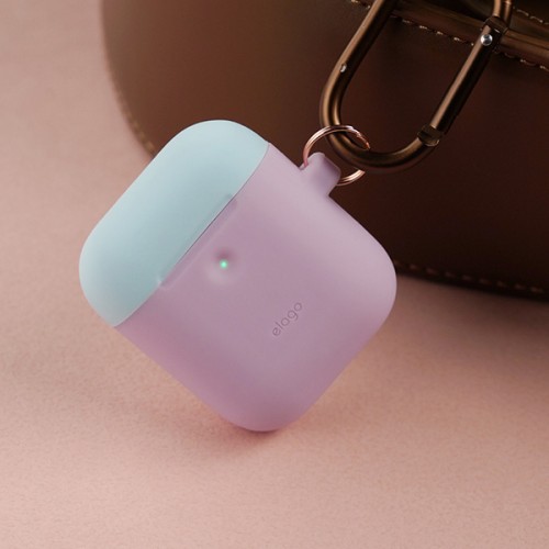 Чехол Elago Hang DUO для AirPods 2 (wireless), Lavender с крышками Pastel Blue и Pink