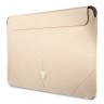 Guess для ноутбуков 13"/14" чехол Sleeve Saffiano with Triangle metal logo Beige