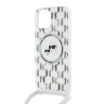Karl Lagerfeld для iPhone 15 чехол Crossbody PC/TPU NFT Karl & Choup Head прозрачный (MagSafe) + Cord