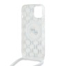 Karl Lagerfeld для iPhone 15 чехол Crossbody PC/TPU NFT Karl & Choup Head прозрачный (MagSafe) + Cord