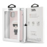 Чехол Karl Lagerfeld Liquid silicone Iconic Karl для iPhone 11 Pro Max, розовый