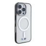 BMW для iPhone 16 Pro Max M-Collection PC/TPU Silver Ring, прозрачный (MagSafe)