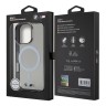 BMW для iPhone 16 Pro Max M-Collection PC/TPU Silver Ring, прозрачный (MagSafe)