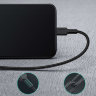 Кабель Aukey CB-CL2 Braided Nylon MFi Lightning USB-C (2 м), черный