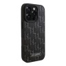 Karl Lagerfeld для iPhone 16 Pro чехол PU-кожа Monogram Black (MagSafe)