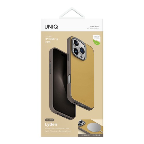 Uniq для iPhone 16 Pro чехол Lyden DS Canary Yellow/Flint Grey (Magsafe)