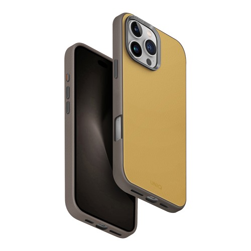 Uniq для iPhone 16 Pro чехол Lyden DS Canary Yellow/Flint Grey (Magsafe)