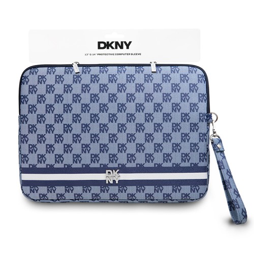 DKNY для ноутбуков 13"/14" чехол Sleeve Checkered Printed stripes with Zipper Blue