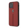 Кожаный чехол Ferrari Off-Track stripe Hard для iPhone 12 Pro Max, красный