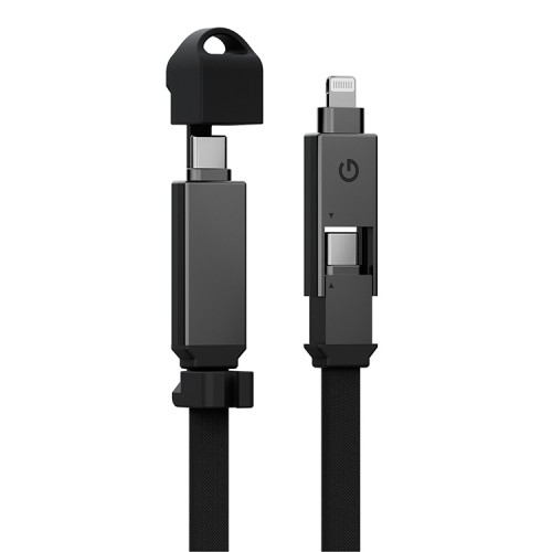 Energea Кабель Sheath 2-in-1 USB-C to C+Lighning MFI 60W 480 Mbps Gun 1.0m