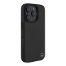 Mercedes для iPhone 16 Pro Max чехол Leather Textured Wood Imitation Hard Black (MagSafe)