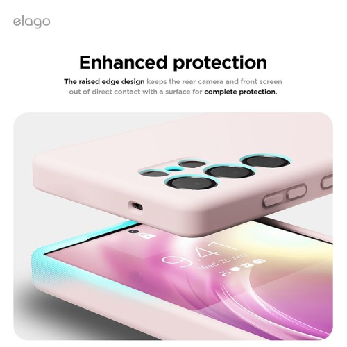 Elago для Galaxy S25 Ultra чехол Soft silicone (Liquid) Lovely Pink