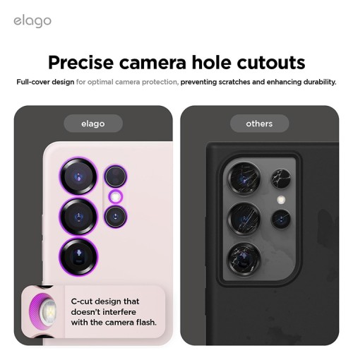 Elago для Galaxy S25 Ultra чехол Soft silicone (Liquid) Lovely Pink