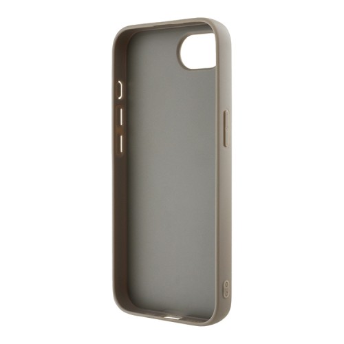DKNY для iPhone 16e чехол PU Repeat texture Tonal stripe Metal logo Hard Beige