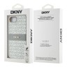 DKNY для iPhone 16e чехол PU Repeat texture Tonal stripe Metal logo Hard Beige