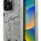 Karl Lagerfeld для iPhone 15 Pro Max чехол PU-кожа зернистая Sketch Grey (MagSafe)