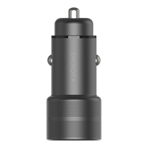 Автомобильное зарядное EnergEA Alu Drive PD20 Plus, USB-C PD20 + USB QC3.0, Aluminum Gunmetal