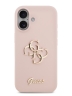 Guess для iPhone 17 чехол Liquid silicone 4G Big and Script metal logo Hard Pink