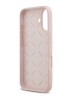 Guess для iPhone 17 чехол Liquid silicone 4G Big and Script metal logo Hard Pink