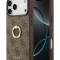 Guess для iPhone 17 Pro Max чехол PU 4G + Ring Hard Brown