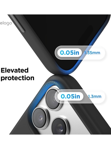 Elago для iPhone 17 Pro Max чехол Magnetic Silicone Black (MagSafe)