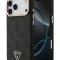 Guess для iPhone 17 Pro чехол PU 4G Triangle Diamond metal logo Gold camera Hard Black (MagSafe)