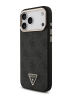 Guess для iPhone 17 Pro чехол PU 4G Triangle Diamond metal logo Gold camera Hard Black (MagSafe)