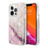 Чехол Guess Liquid Glitter Peony Hard для iPhone 13 Pro, розовый