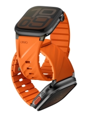 Uniq для Apple Watch 49-40 mm ремешок FLUO Silicone Rubber Volt Orange