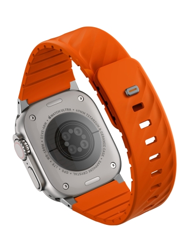 Uniq для Apple Watch 49-40 mm ремешок FLUO Silicone Rubber Volt Orange